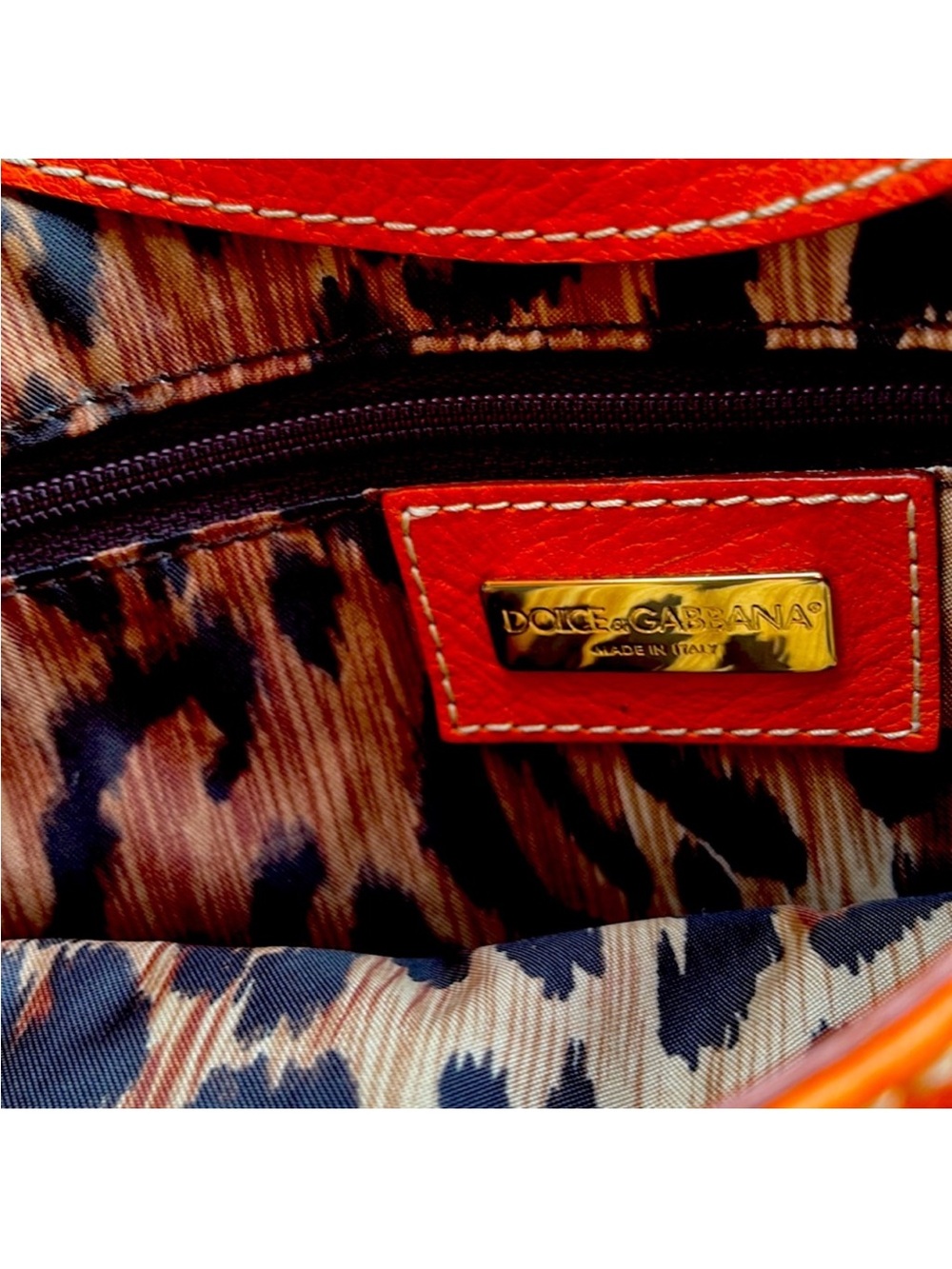 Dolce & Gabbana Straw Hobo with Orange Leather Trim - Picture 12 of 13